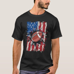 T-shirt Football Patriotique 4 juillet Hommes USA American