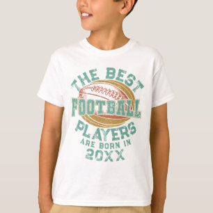 T-shirt Football personnalisé Numéro de l'année de naissan