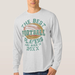 T-shirt Football personnalisé Numéro de l'année de naissan