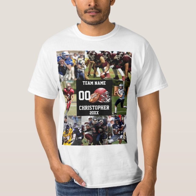 T-shirt Football personnalisé Photo Collage Sports (Devant)