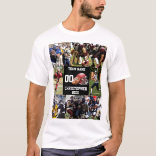T-shirt Football personnalisé Photo Collage Sports