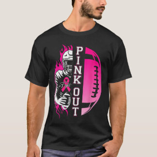 T-shirt Football Pink Out Team Breast Cancer Awareness Mon