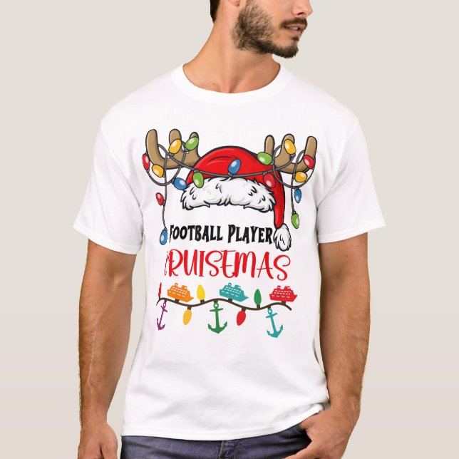 T-shirt Football Player Cruisemas Matching Christmas Pajam (Devant)