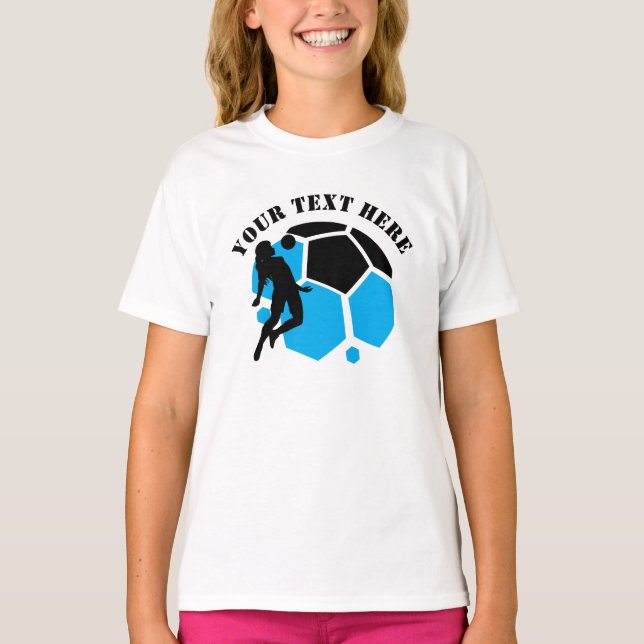 T-shirt Football Player Girl, Birthday Gift, Team        (Devant)