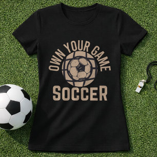 T-shirt Football Possédez Votre Jeu Filet Balle Graphique