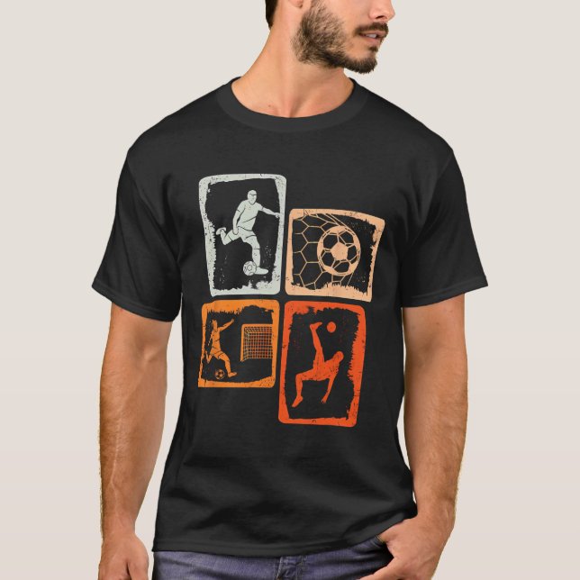 T-shirt Football Rétro Couleurs  (Devant)