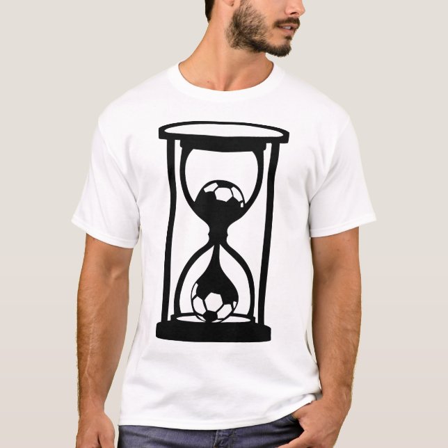 T-shirt football sablier temps ecoule ballon (Devant)