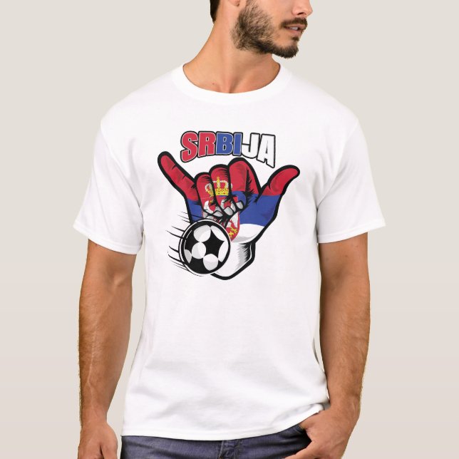 T-shirt Football serbe (Devant)