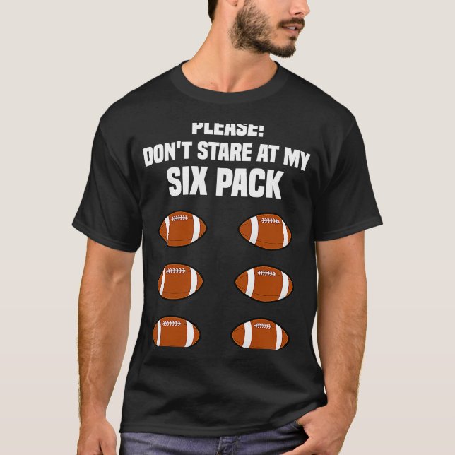 T-shirt Football    Six Pack Quote Joke Football (Devant)