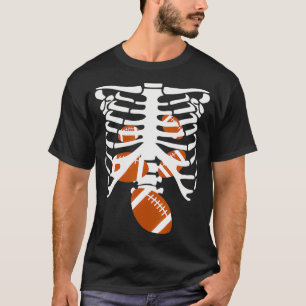 T-shirt Football Skeleton Rib Cage XRay Halloween Éffrayan