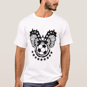 T-shirt football soccer aile wing fly 5 vole sport