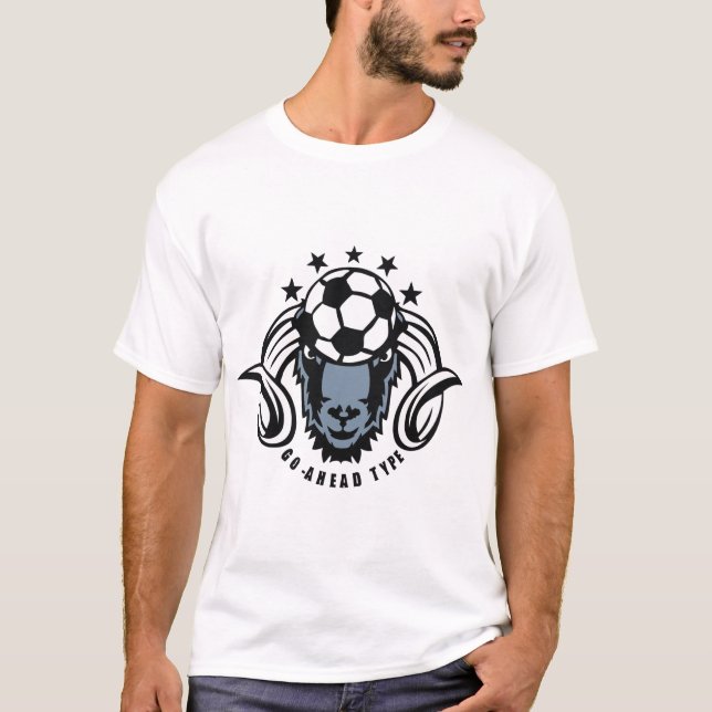 T-shirt football soccer belier corne logo club2 ram (Devant)
