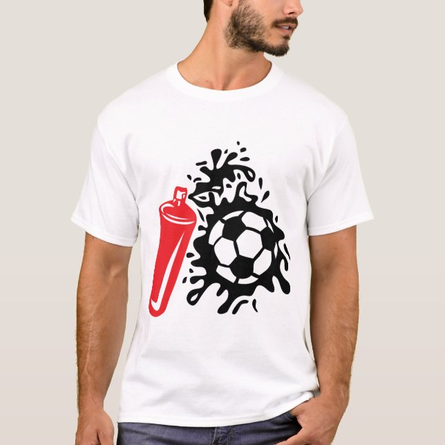 T-shirt football soccer bombe tag ballon design (Devant)