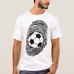 T-shirt football soccer empreinte digitale  ballon fingerp
