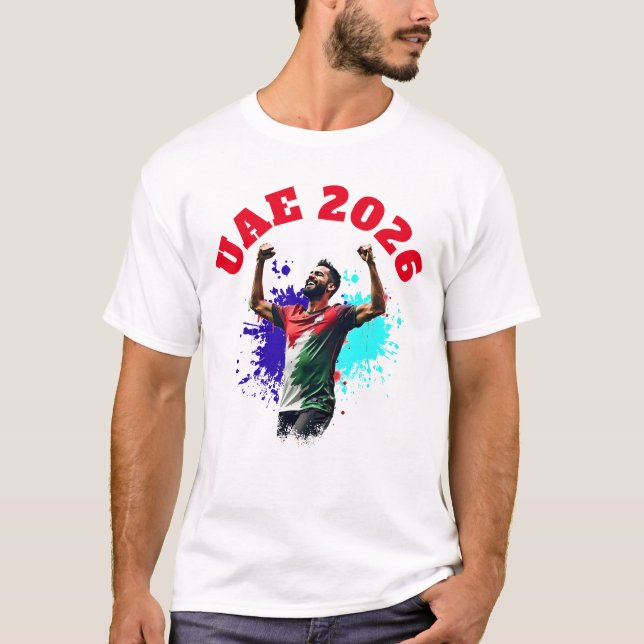 T-shirt Football Soccer Goal Celebration UAE Flag 2026 (Devant)