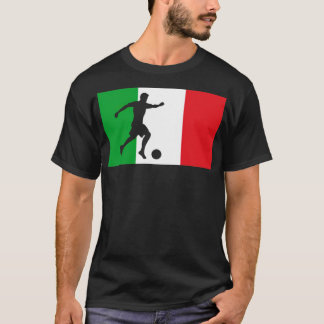 T-shirt Football Soccer Italie Fan Drapeau amoureux du foo