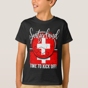 T-shirt Football Suisse Drapeau Rétro Football Suisse T Sh