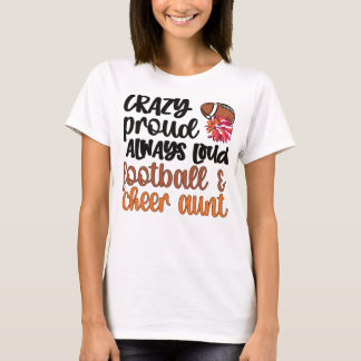 T-shirt Football Tante De Joueur De Football Pom-pom girl