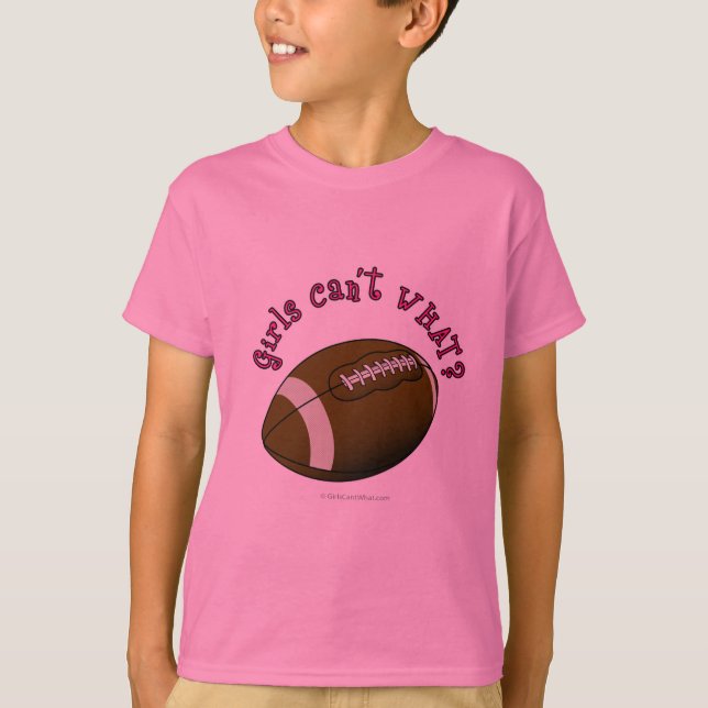 T-shirt Football - Texte rose (Devant)
