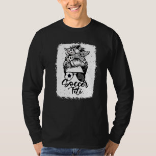 T-shirt Football Titi Vintage Léopard Chignon Décoloré  