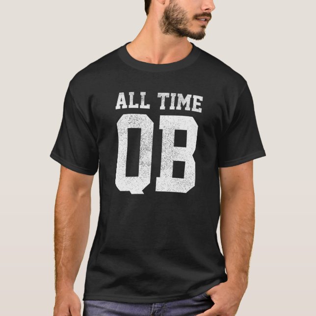 T-shirt Football tout le temps QB Quarterback Enfants garç (Devant)
