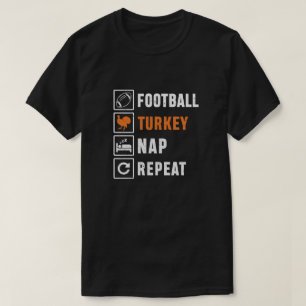 T-shirt Football Turquie Nap Répéter la fête de Thanksgivi