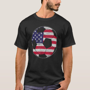 T-shirt Football vintage 4 juillet Hommes USA Drapeau amér