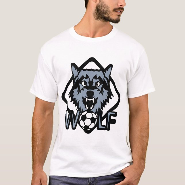 T-shirt football wolf logo sport animal 27 (Devant)