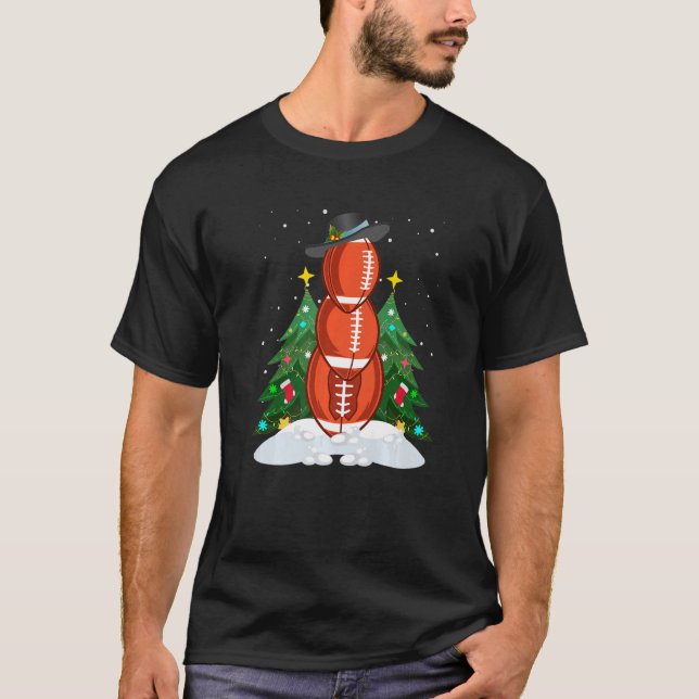 T-shirt footballeur Rugy snowman football Premium_1 (Devant)