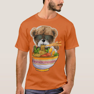T-shirt For Bear Lover & Japanese Food, Cute Kawaii Ramen 