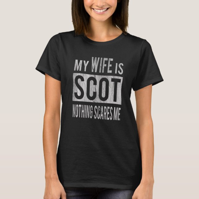 T-shirt For Best Husband From Scot Wife Scotland Spouse Pa (Devant)