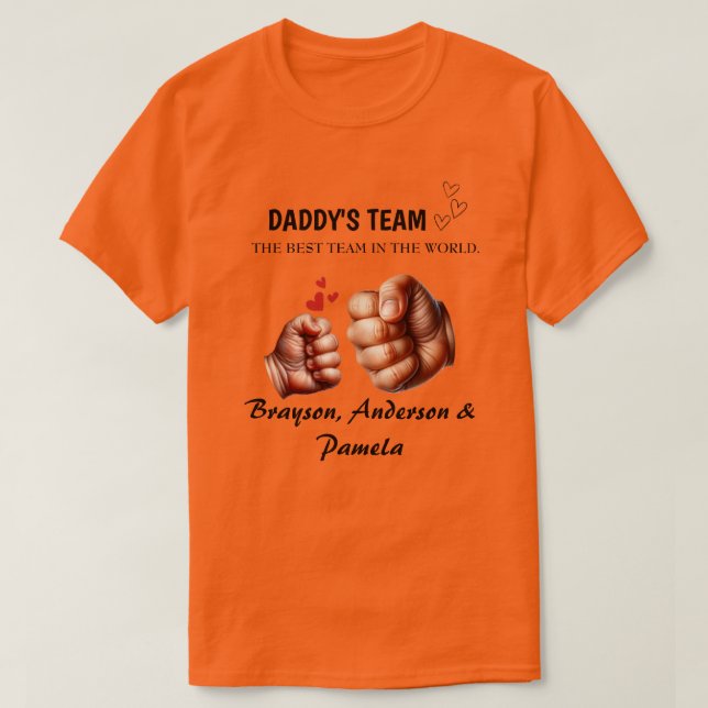 T-shirt for dad,  daddy's team, father's day (Design devant)