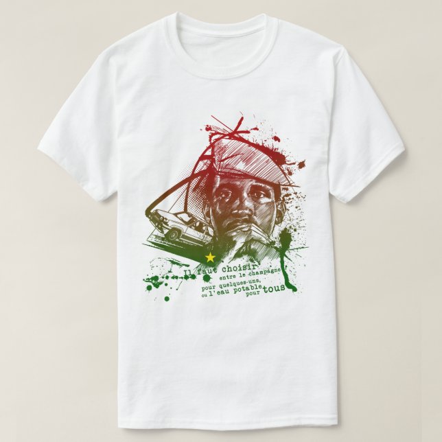 T-shirt For Mens Womens Thomas Africanist Sankara Awesome  (Design devant)