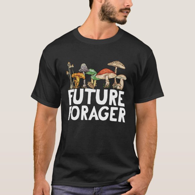 T-shirt Forag Forager Forager Chasse aux champignons Morel (Devant)