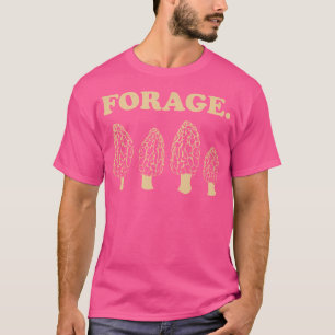 T-shirt Forage Morel Chasseur de champignons Tan Couleur E