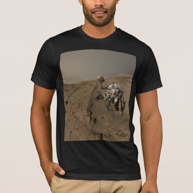 T-shirt Forage sur Mars Curiosité Paysage Martien Rouge (Devant)