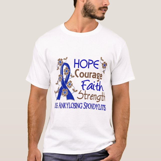 T-shirt Force 3 Spondylit ankylosant de foi de courage (Devant)
