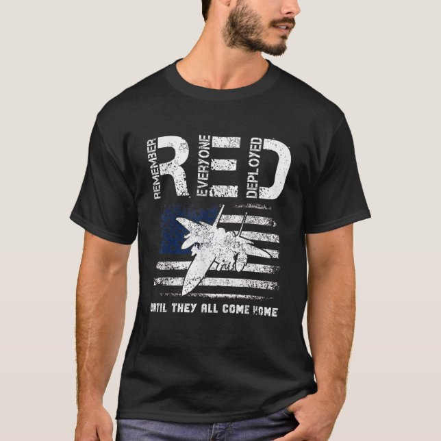 T-shirt Force aérienne USAF US Drapeau vétéran RED vendred (Devant)