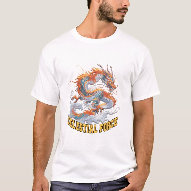 T-shirt Force céleste hommes blanc (Devant)