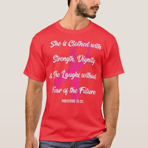 T-shirt Force Dignité Sans peur Cool Cancer du sein Aware