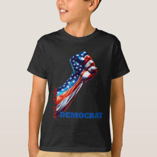 T-shirt Force Et Unité État Rouge Démocrate Anti-Trump
