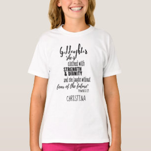 T-shirt Force habillée Dignité Ado GODDAUGHTER Citation T-