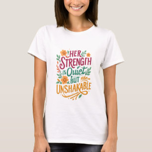 T-shirt Force Inébranlable – Citation Inspirante pour les