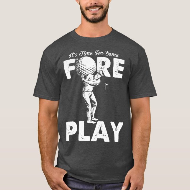 T-shirt Foreplay Innuendo Funny Golf Adulte Humour (Devant)