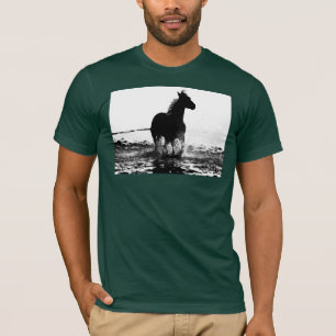 T-shirt Forest Green Runse Horse Élégant Moderne Pop Art