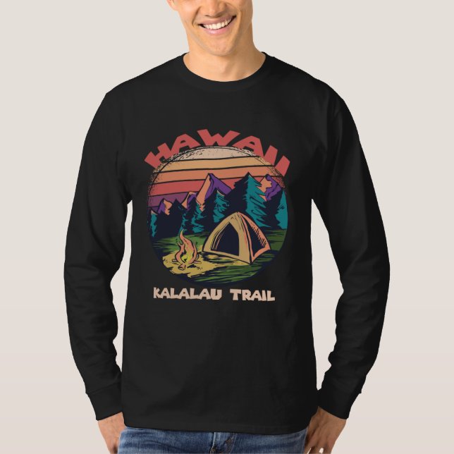 T-shirt Forest Hawaii Kalalau Trail Camping Nature Hiking (Devant)