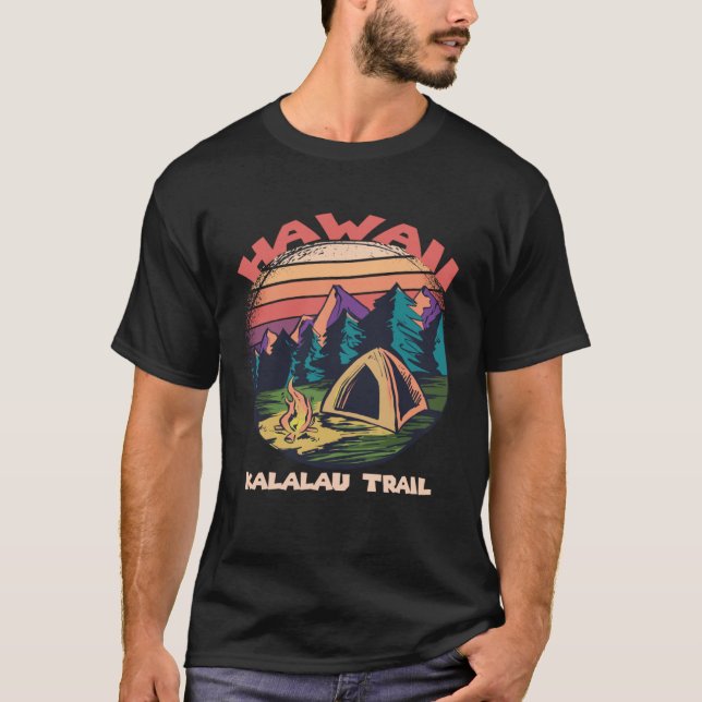 T-shirt Forest Hawaii Kalalau Trail Camping Nature Hiking (Devant)