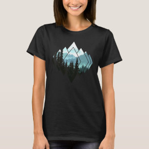 T-shirt Forest Nature Mountains Trekking Hiking Camping
