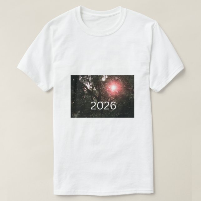 T-shirt Forest Sun Rising 2026 - Nature Dawn Illustration (Design devant)
