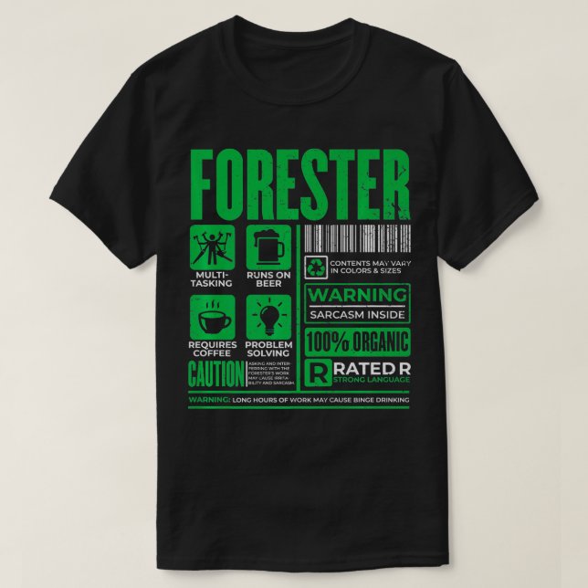 T-shirt Forestier Définition Woodworker Lumberjack Premium (Design devant)